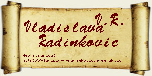 Vladislava Radinković vizit kartica